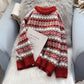 Le pull rouge est rétro et paresseux 5075