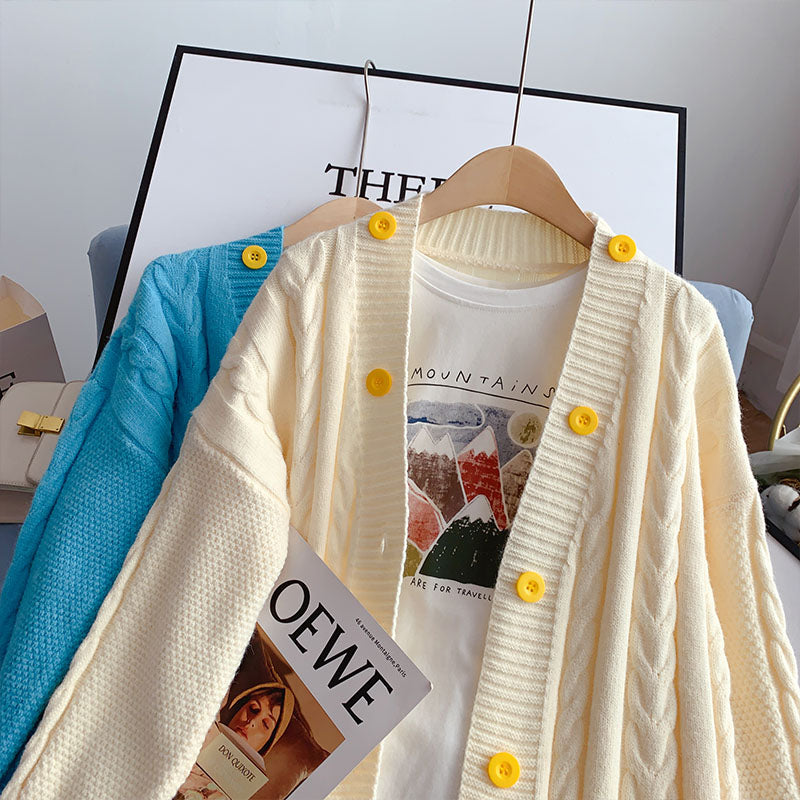 Pull cardigan manteau tricoté 5073
