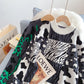 Haut de rue à motif léopard tendance de style étranger 5093