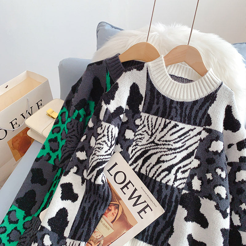 Haut de rue à motif léopard tendance de style étranger 5093