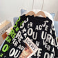 Pull à lettres style étranger 4989