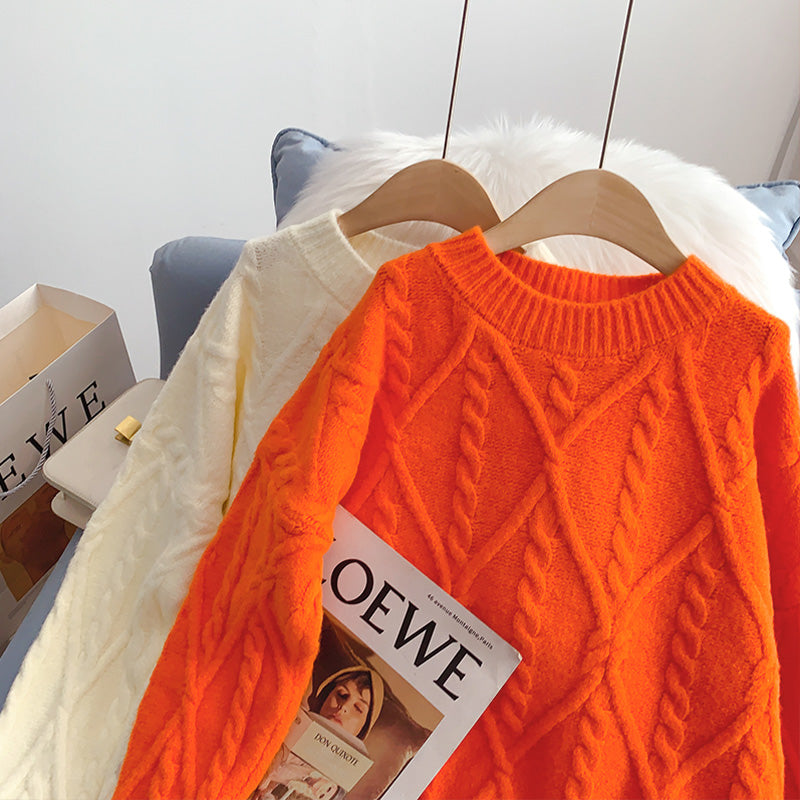 Pull torsadé nouveau pull haut 4995