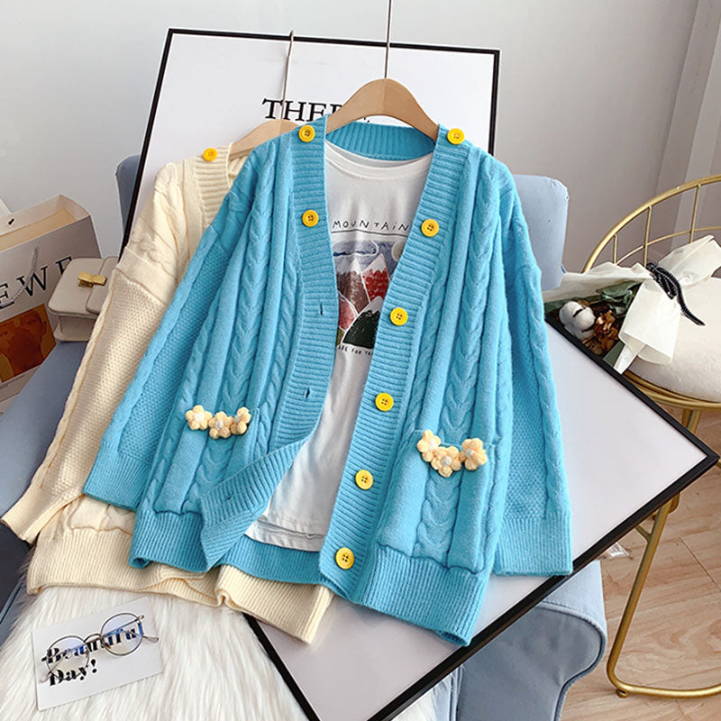 Pull cardigan manteau tricoté 5073