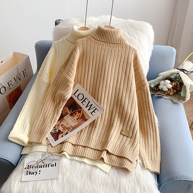 Pull col montant style étranger chemise en tricot 5091