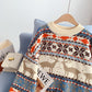 Pull de Noël vintage Lingge motif élan pour femme 4980