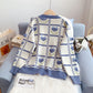 Pull bleu lait doux nouveau manteau tricoté 5067