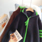 Cardigan à col montant et fermeture éclair pour femme au design paresseux 4953