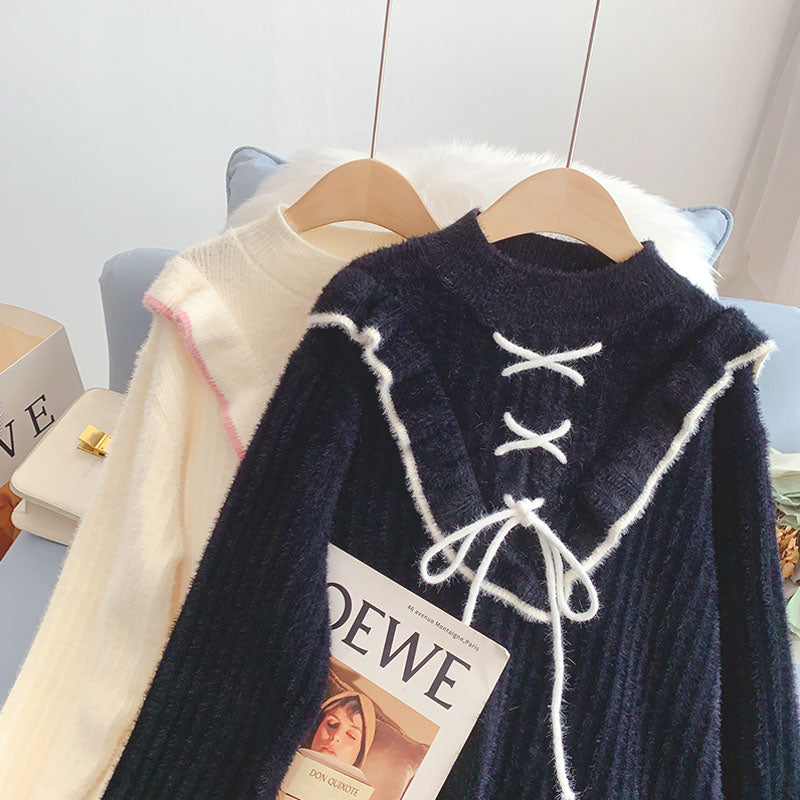 Gestricktes Kleid aus gealterter Wolle im ausländischen Stil 5097