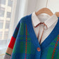 Cardigan japonais antique contrasté 5017