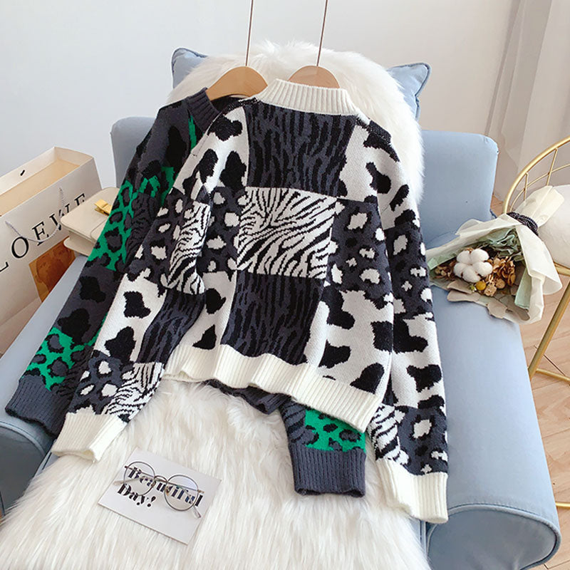 Haut de rue à motif léopard tendance de style étranger 5093
