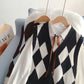 Gilet tricoté superposé vintage Lingge 5026