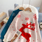 Pull de Noël avec élan sur pull 4986