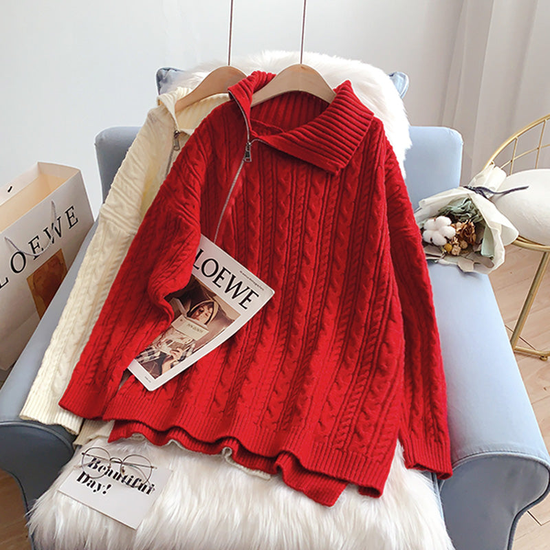 Pull col roulé zippé de qualité supérieure Sense Niche 5045