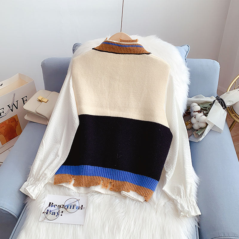 Gilet tricoté japonais sans manches 4987