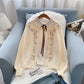 Gentle Fengsen Department Hand Embroidered Flower sweater coat  5053