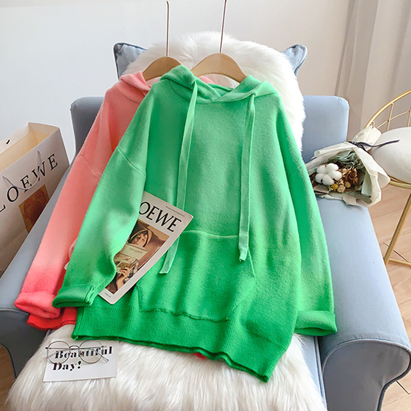 Pull à capuche doux et ciré changeant de couleur 4967