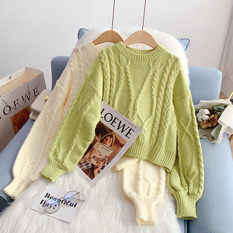 Pull torsadé tendance petit design sense minorité 5106