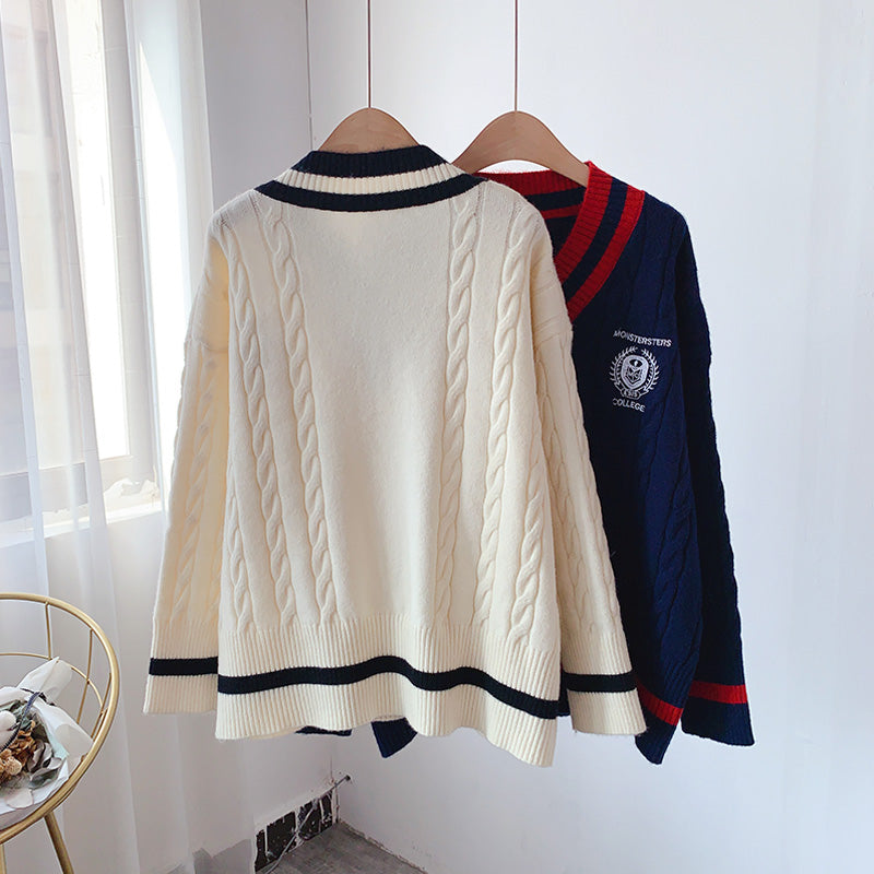 Pull ample de style universitaire japonais 5031