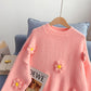 Design de niche avec un joli pull à fleurs tridimensionnelles japonais 5081