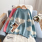 Pull col rond femme pull coréen top 5037