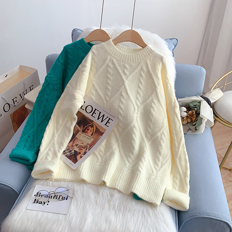 Pull torsadé nouveau pull haut 4995