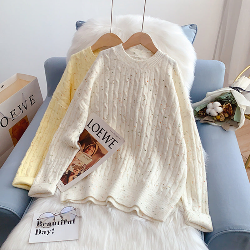 Pull torsadé nouvelle mode style étranger chemise tricotée à fond 4996
