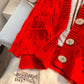 Cardigan en tricot torsadé vintage 5061