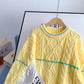 Pull ras du cou torsadé Pull Top 5080