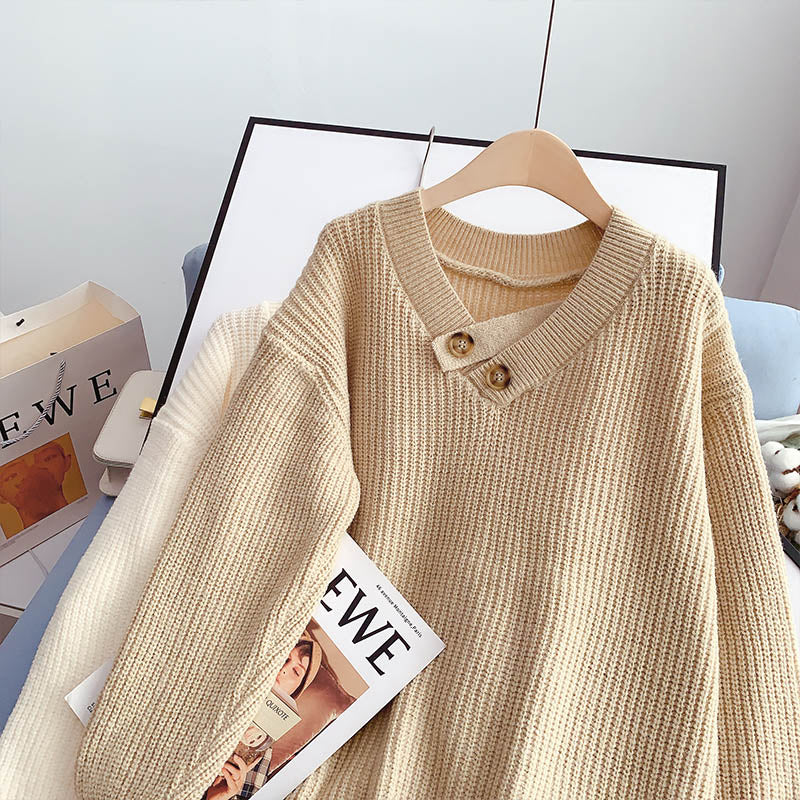 Pull col V pour femme, design de niche, 5092
