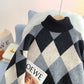 Le pull à col montant vintage Lingge est paresseux à porter à l'extérieur 5047
