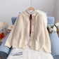 Pull vintage français pour femme, design de niche, cardigan 4975
