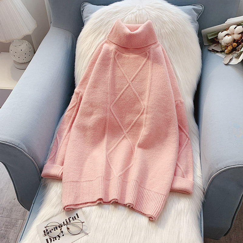 Pull col montant avec haut bas 5032