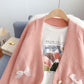 Cardigan en tricot à nœud doux pour femme 4969