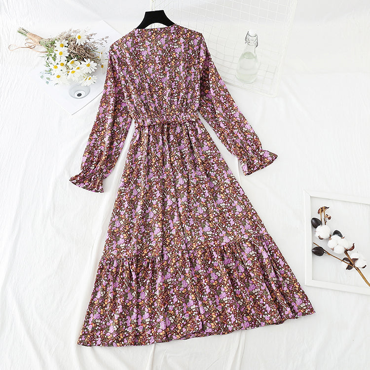New style fungus skirt French retro minority bottomed skirt  4838