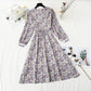 New Chiffon print lace stitching fairy temperament small skirt  4851