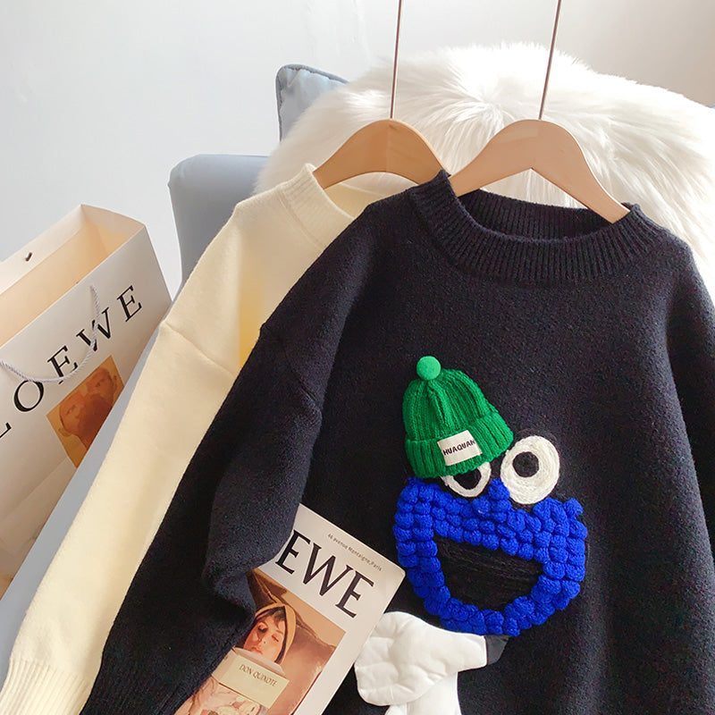 Pull bleu dessin animé Klein Pull pull haut 5024