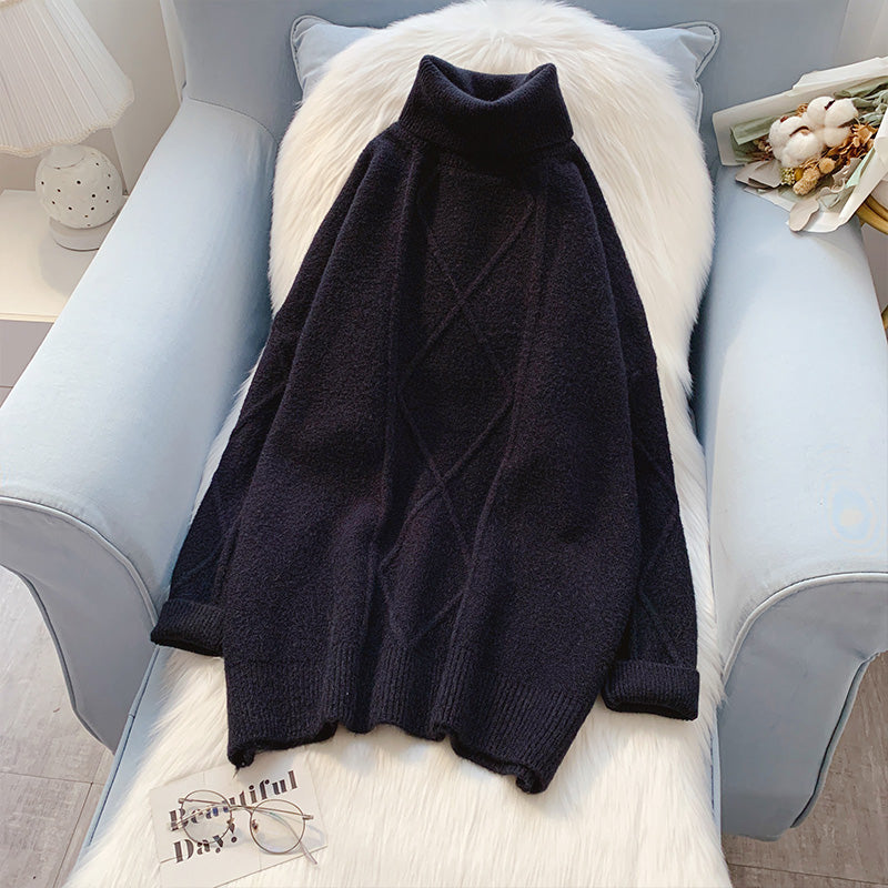 Pull col montant avec haut bas 5032