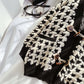 Pull-over à boucle en corne de bœuf et treillis mille oiseaux pour femme 4925