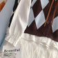 Gilet tricoté superposé vintage Lingge 5026