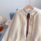 Pull vintage français pour femme, design de niche, cardigan 4975
