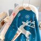 Pull de Noël avec élan sur pull 4986