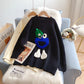 Pull bleu dessin animé Klein Pull pull haut 5024