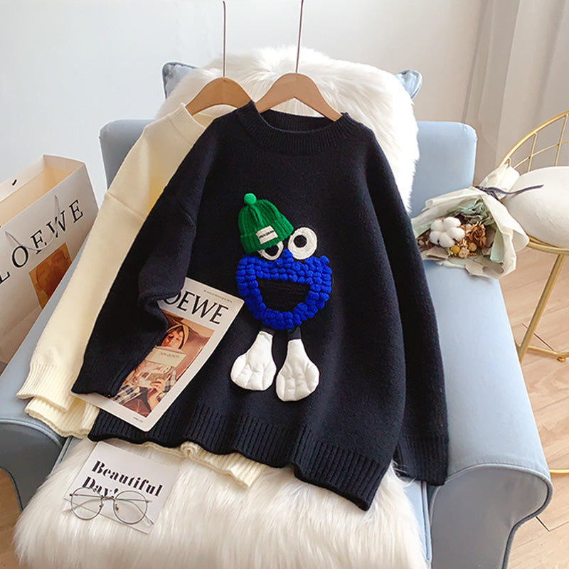 Pull bleu dessin animé Klein Pull pull haut 5024