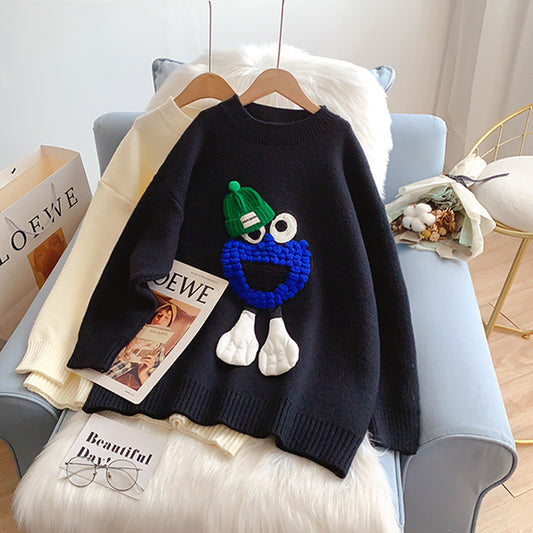 Pull bleu dessin animé Klein Pull pull haut 5024