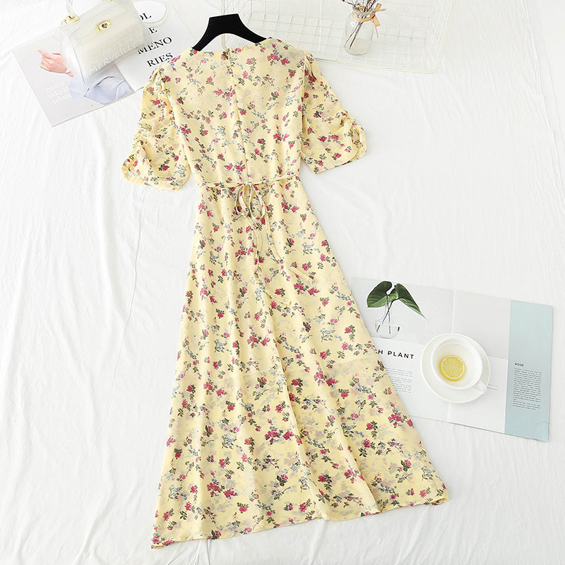Französische Retro-Erste Liebe süßer Blumenrock Temperament kleiner Rock 4897