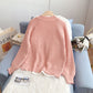Cardigan en tricot à nœud doux pour femme 4969