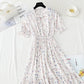 Petite robe fleurie en mousseline de soie française 4903