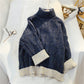 Pull col montant torsadé femme rétro japonais paresseux 4910