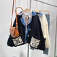 Manteau en faux pull cousu en denim, cardigan tricoté 5038