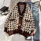 Pull-over à boucle en corne de bœuf et treillis mille oiseaux pour femme 4925